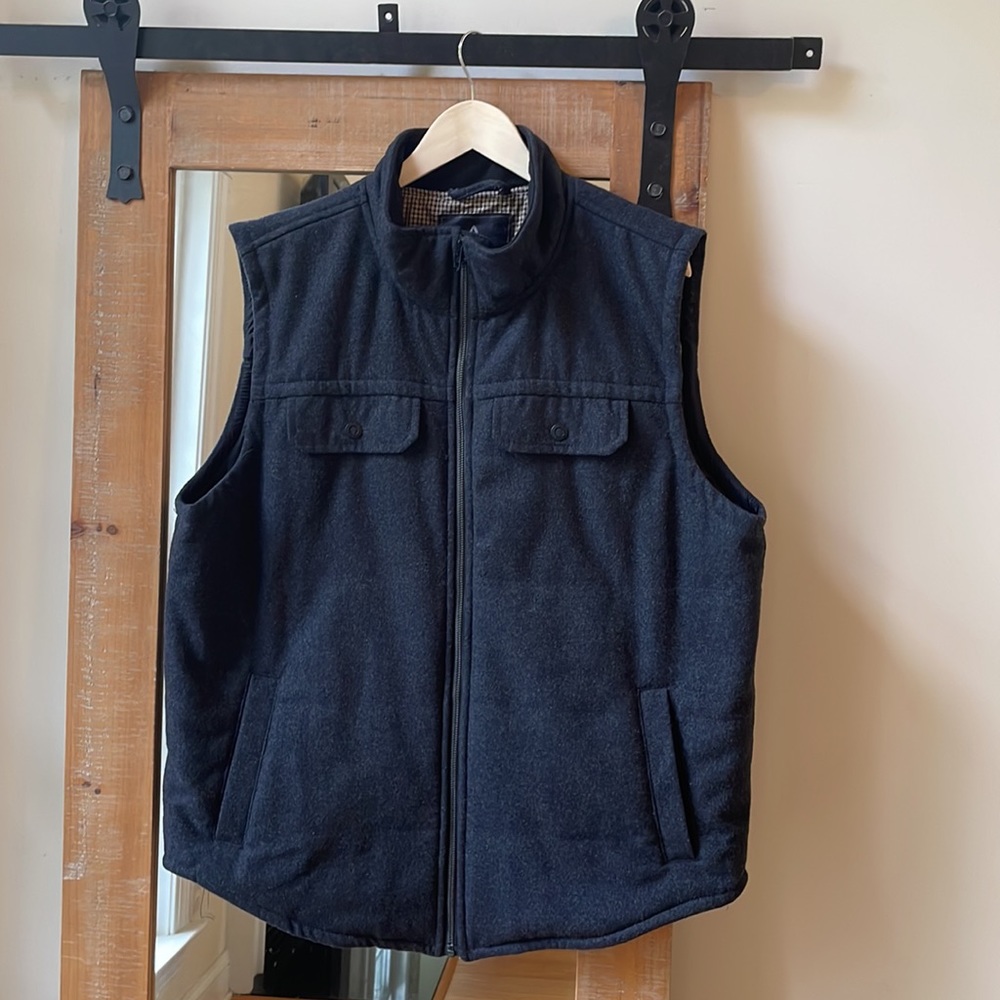 Prana Colewood Wool Vest Charcoal Gray Size XL